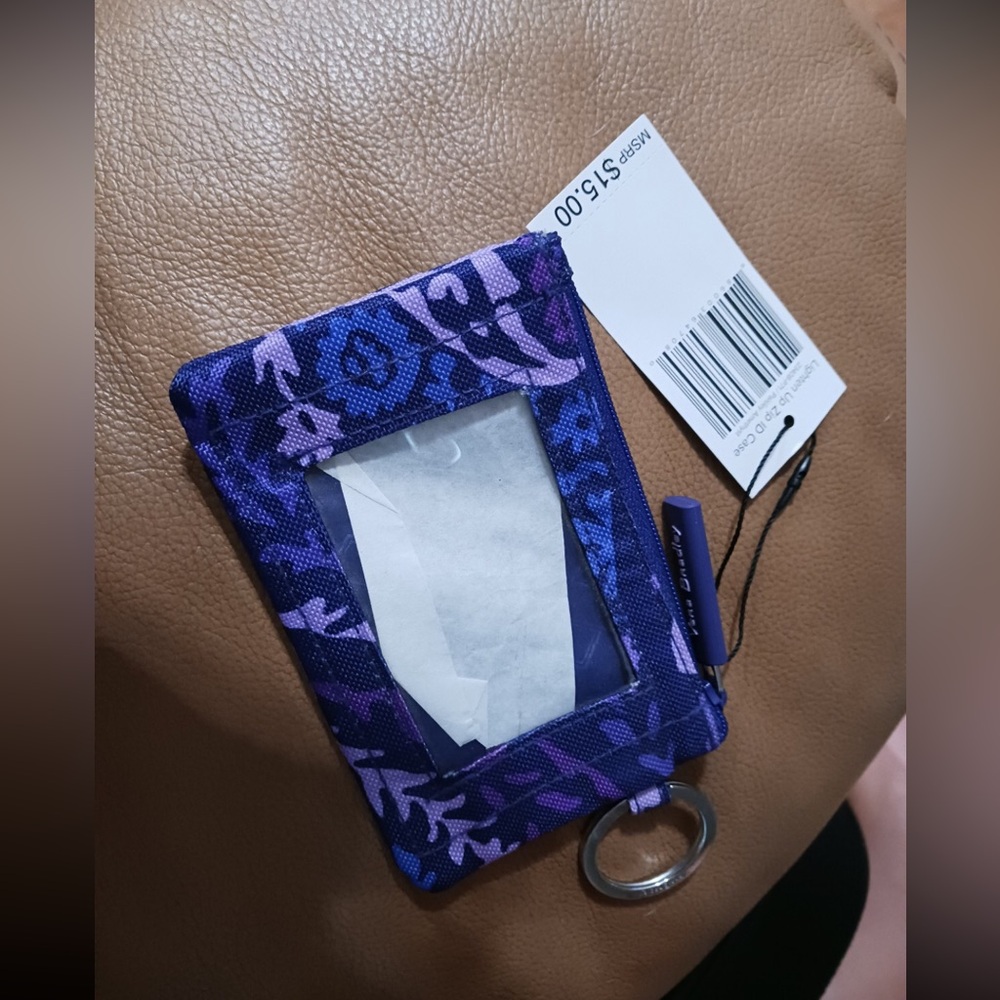 Purple Patterned ID Holder Vera bradley